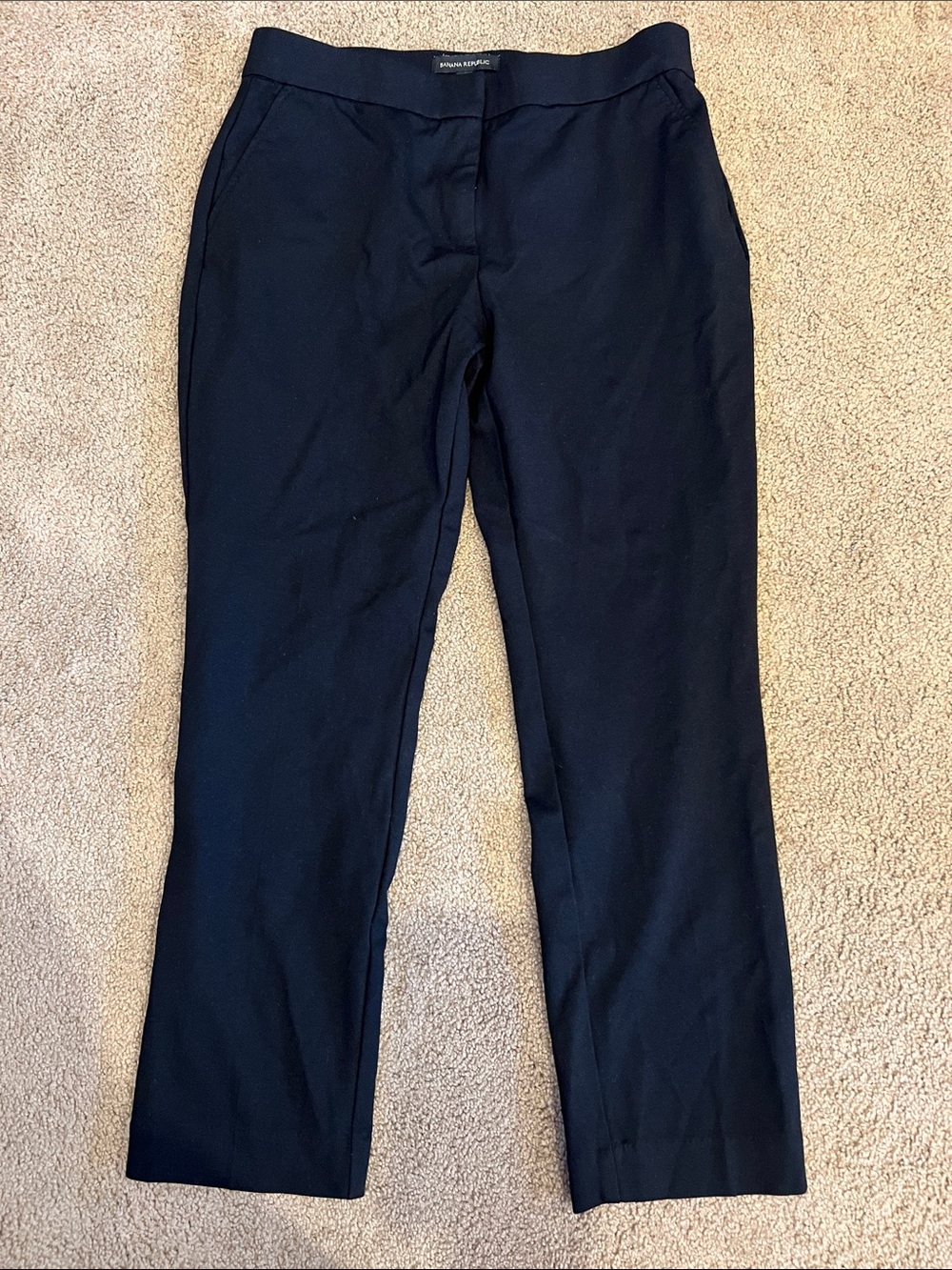 Banana Republic Black Straight-Leg Women's Trousers
